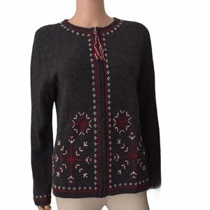 Vintage Field Gear Nordic lambswool zip sweater made in Hong Kong